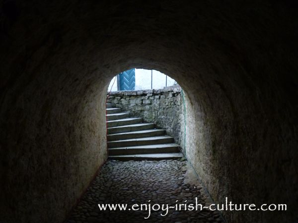 The servant's tunnel at Strokestown Park House, County Roscommon, Ireland.