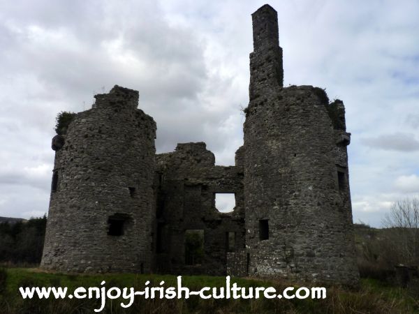 The magnificent ruin of Ballinafad Castle, County Sligo, Ireland.