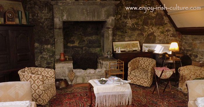 Upstairs living area at the castle which seved as a gathering place for a group of Irish writers during the Celtic revival.