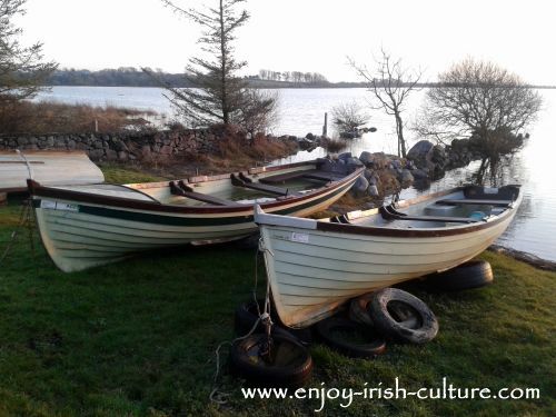 Fishing boats at Annaghdown, County Galway, Ireland.