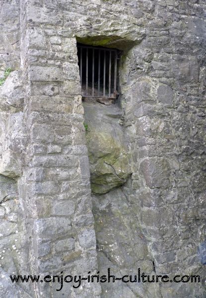 Garderobe draining into the town of Cahir at Cahir Castle, County Tipperary, Ireland.