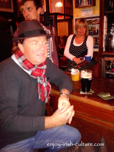 Irish pub culture, having a pint at Tigh Neactain's in Galway, Ireland.