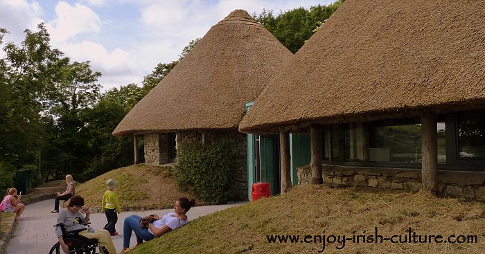 The Visitor Centre in the shape of a round house of ancient Ireland.