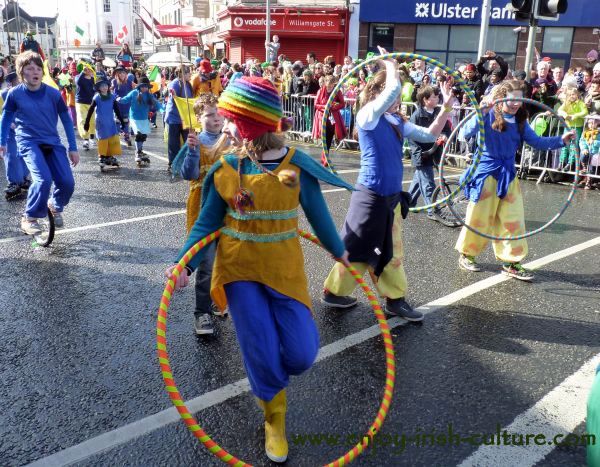 St Paddy's Day in Galway, hoola hoops
