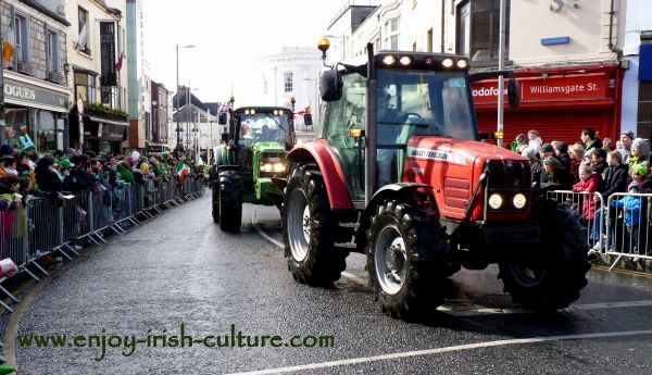 Paddy's Day in Galway, Ireland- tractors.