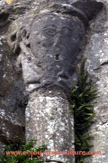 Abbey at Boyle, County Roscommon, Sheela Na Gig carving.