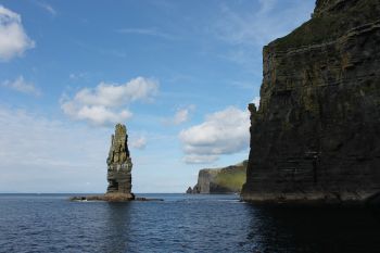 The Moher Cliffs seen from the sea, County Clare, Ireland