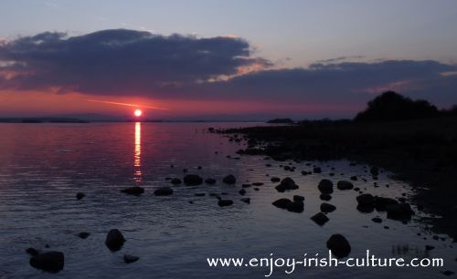 Lough Corrib at Annaghdown, Galway, Ireland.