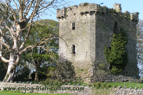 The ruin of Shrule castle, a medieval castle in Ireland in County Mayo.