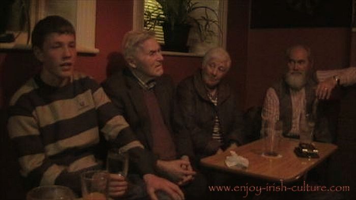 Traditional Irish song session at Gort, County Galway, Ireland.