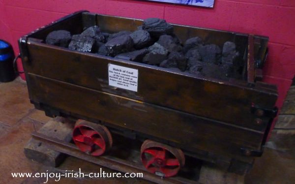 A hutch of coal at the museum at Arigna Mines County Roscommon, Ireland.