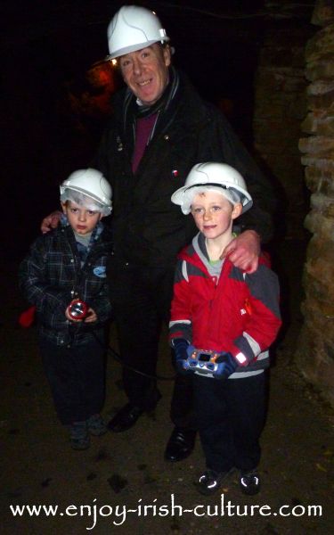 Arigna Mines County Roscommon, tour guide and kids