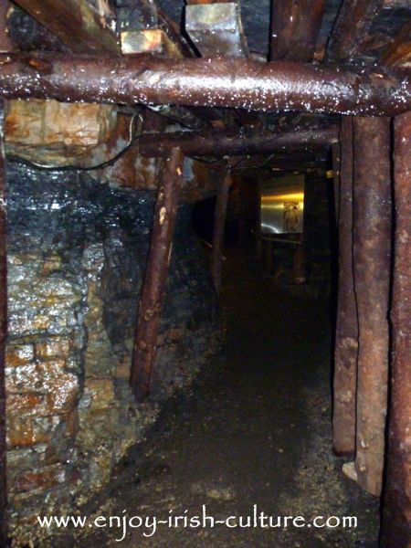One of the mining tunnels at Arigna which, for tourist access, have been doubled in height.