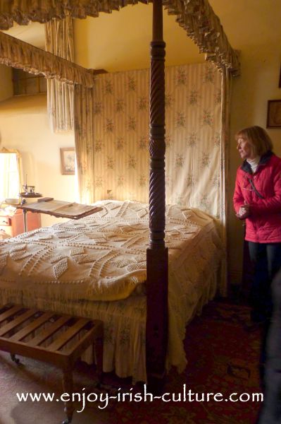 The gentleman's bedroom at Strokestown Park House, County Roscommon, Ireland.