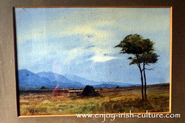 A watercolour painting by one of the family displayed at Strokestown Park House, County Roscommon, Ireland.