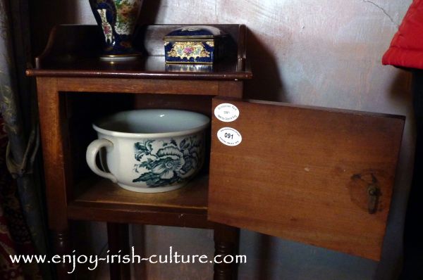 Chamber pot at Strokestown Park House, County Roscommon, Ireland.