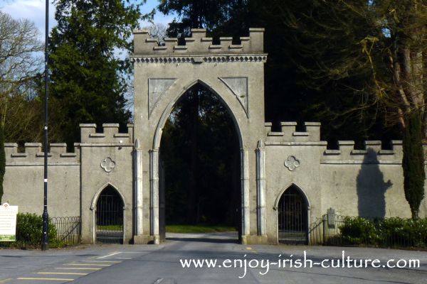 The Era of the Irish Big House- gate to Strokestown Park House estate,  County Roscommon Ireland