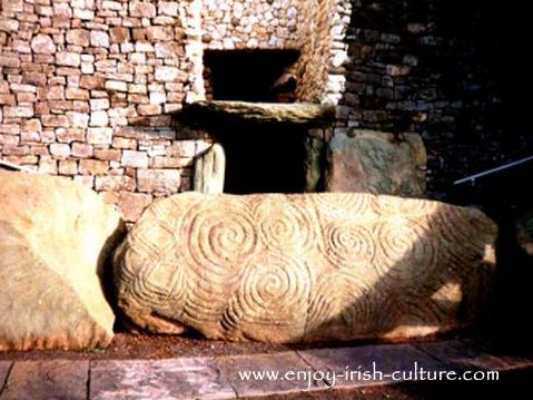 The entrance to Newgrange tomb