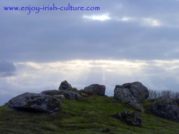 Last sunlight on the rocks.