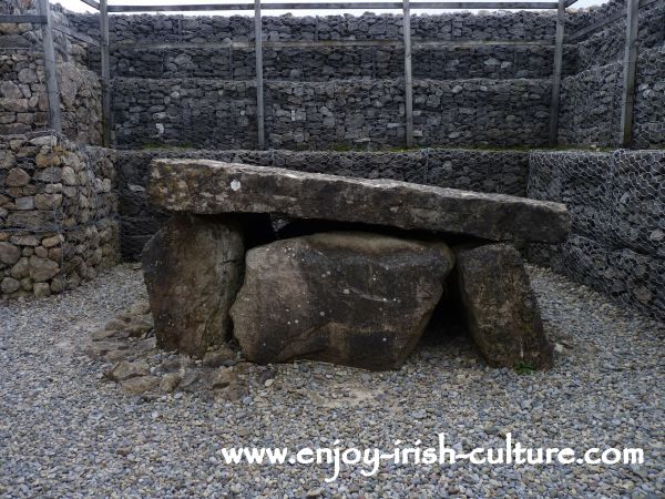 Inside Listoghil passage grave, County Sligo, Ireland.
