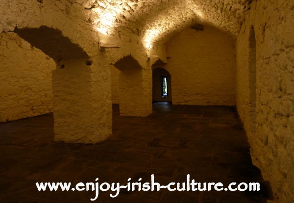 Athenry Castle in County Galway, Ireland, is one of the best preserved Irish castles. This is the downstairs vaulted room which was used as storage and was originally only accessible from above.