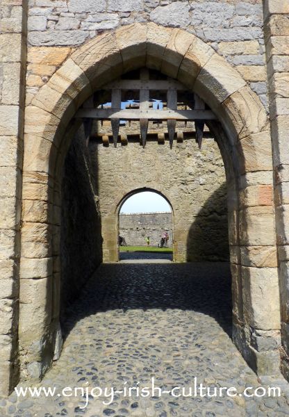 One of only three functioning portcullis in Ireland- located at Cahir Castle, County Tipperary, Ireland.