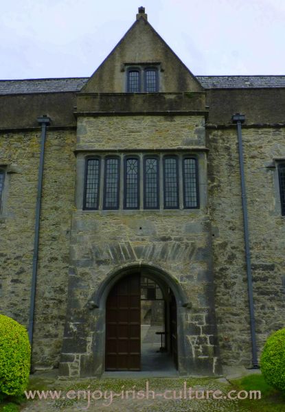 The impressive entrance gate at the Ormond Castle at Carrick on Suir, Tipperary, Ireland.