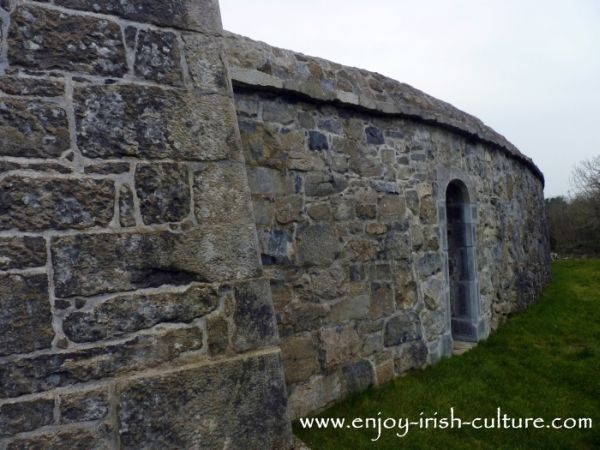 Bawn wall at Annaghdown castle, County Galway, Ireland.