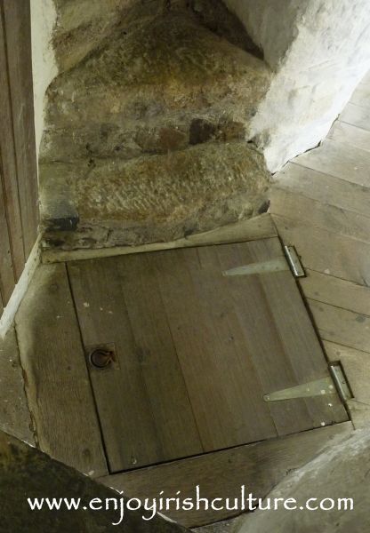 Trap door to the oubliette at Cahir Castle, County Tipperary, Ireland.