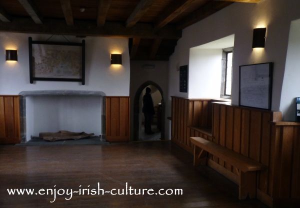 Parke's Castle, County Leitrim, Ireland, banqueting hall.