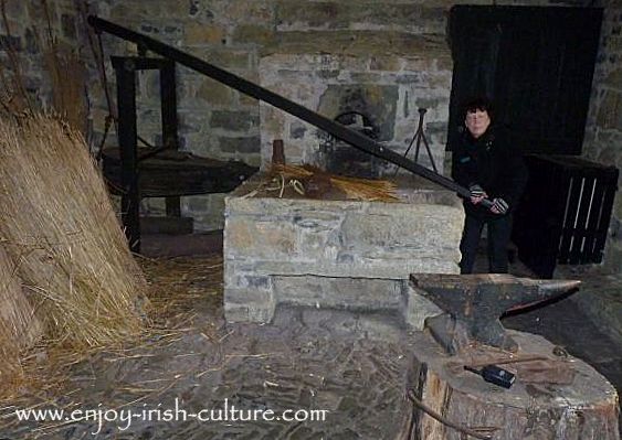 The forge at Parke's Castle, County Leitrim, Ireland.