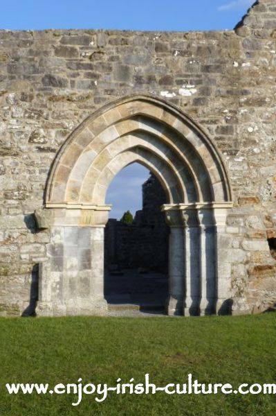 Doorway of the Cathedral at Clonmacnoise,Ireland's most important early Christian monastery in County Offaly.