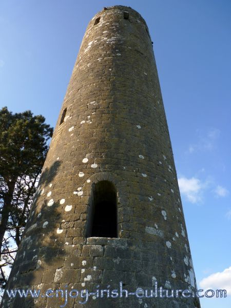 Round tower at Clonmacnoise, Ireland's most important early Christian monastery in County Offaly.