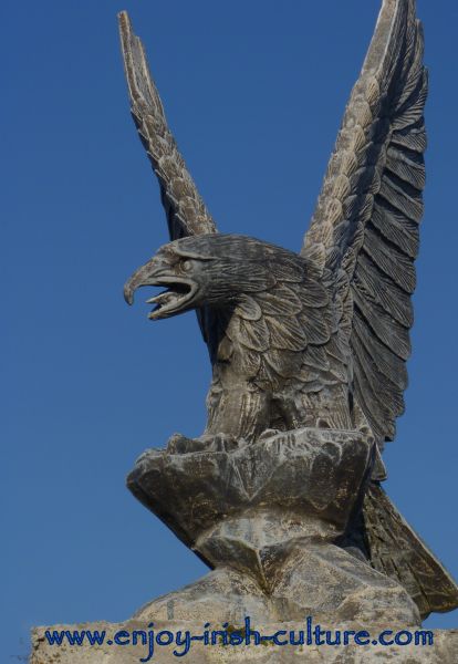 Eagle sculpture at the gate.