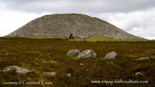 Maeve's grave on top of Knocknarea, County Sligo, Ireland.