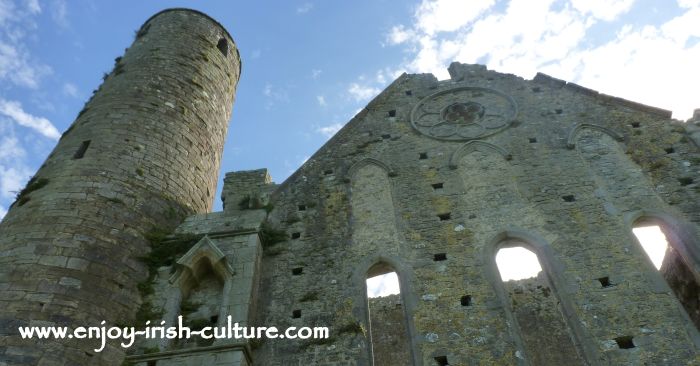 The Rock of Cashel, Cathedral and round tower.