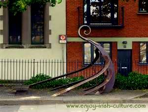 Monuments to the Vikings in Dublin, Ireland.