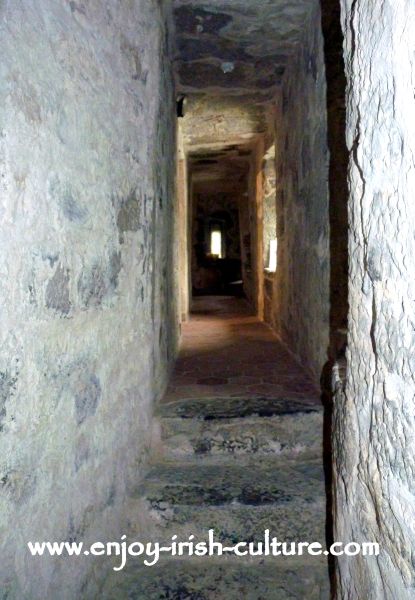 The fighting gallery at Claregalway Castle, County Galway, Ireland, designed to contain armed conflict outside the hall.