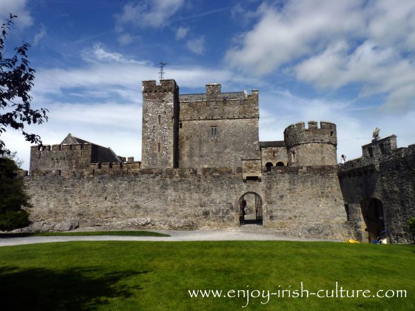 Inside the curtain wall at Cahir Castle, County Tipperary, one of the best preserved medieval castles in Ireland.