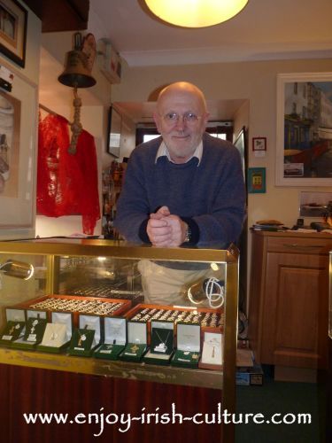Jonathan Margetts, owner of the original Claddagh ring shop in Galway, Ireland.
