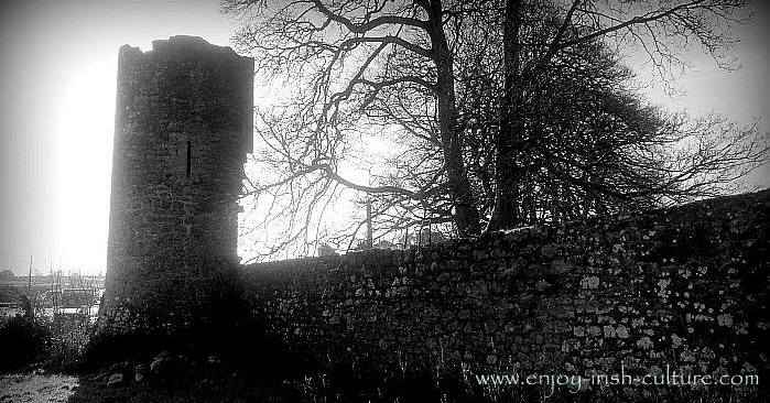 Medieval town walls at Athenry, County Galway, Ireland.