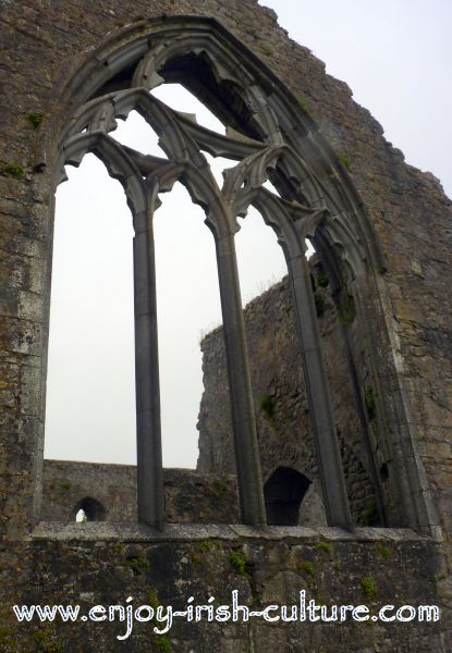 The ruin of the Dominican Priory at the medieval Irish heritage town of Athenry, County Galway, Ireland.