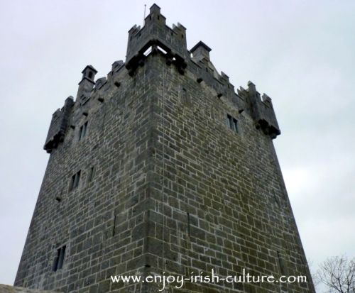 The Irish castle at Annaghdown, County Galway, Ireland.