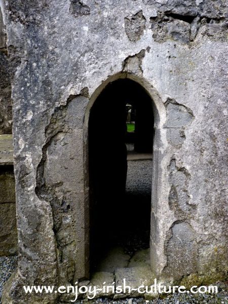 Narrow doorway at Ross Errilly Friary.