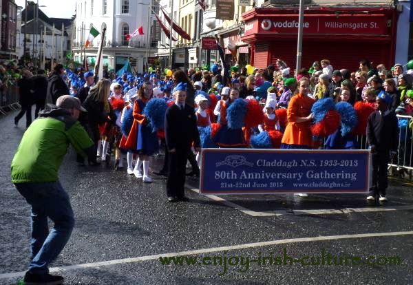 St Paddy's Day Parade Galway 2013, school cheer leading