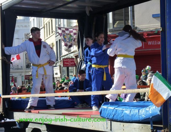St Paddy's Day Parade Galway 2013, judo club float