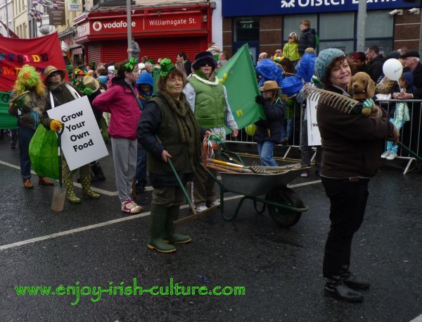 St Paddy's Day in Galway, community gardeners