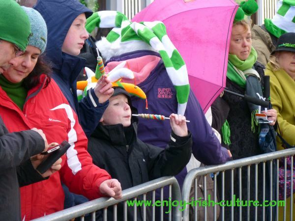 Paddy's Day in Galway, Ireland-, people having a good time
