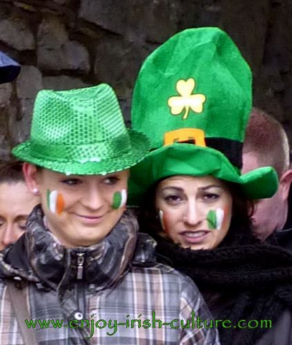 Paddy's Day in Galway, Ireland- revellers.